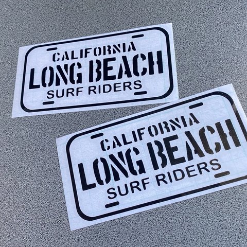 USA  USナンバー【 CALIFORNIA LONG BEACH 】カリフォルニア sticker ステッカー お得2枚セット 【カラー選択可】 送料無料♪