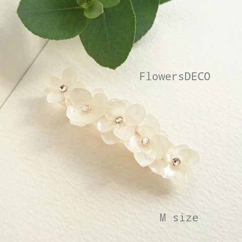 紫陽花ばたけ氷雪色【バレッタ Msize】