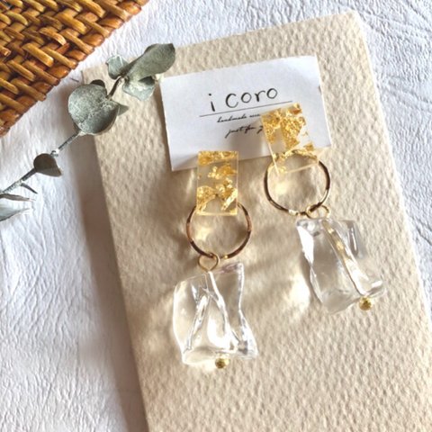 氷の輝き♢2way earring 