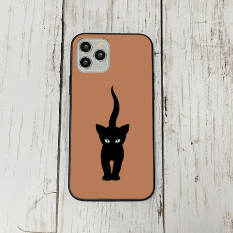 スマホケース15 期間限定 iphone 強化ガラス おしゃれ 北欧 猫シルエット2　アンティーク　運気　かわいい　絵画 iface