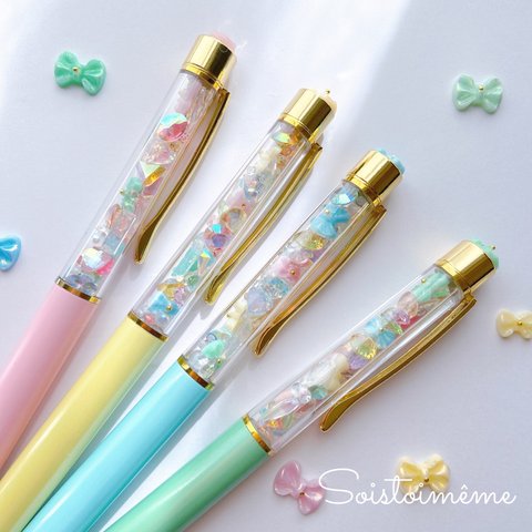 【受注制作】🌈Pastel Candy colorボールペン　☆替え芯無料☆