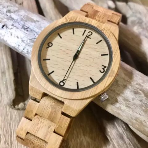 竹木製 腕時計
