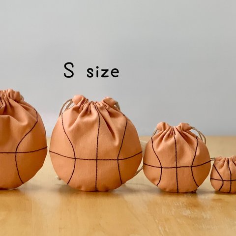 《Sサイズ》バスケットボールまんまる巾着