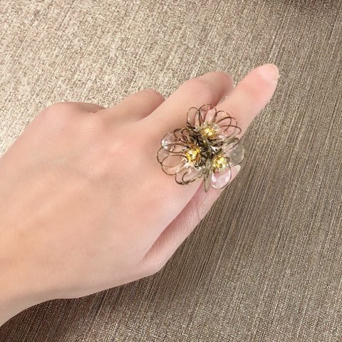 【受注制作】petit bouquet ring ♦︎ アンティークゴールド