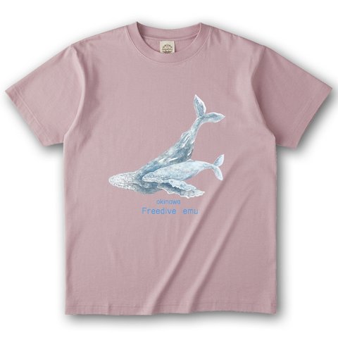 ザトウクジラ親子のオーガニックコットンTシャツ