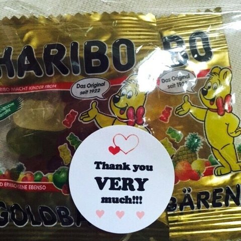 【送料無料】Thank you VERY much!!! ハート ラッピングシール