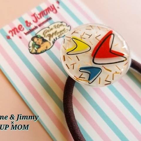 ✴New-New Atomic Boomerang Hair Tie✴ヘアゴム 【me & Jimmy×PINUP MOM】