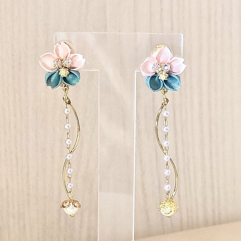 葉桜のイヤリング/ピアス