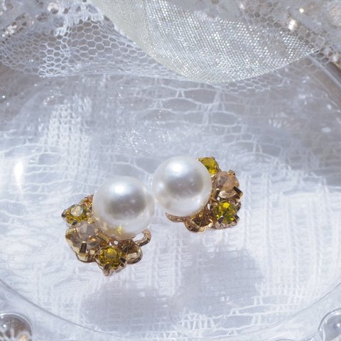 《推し色アクセサリー》joyería luna - Yellow -