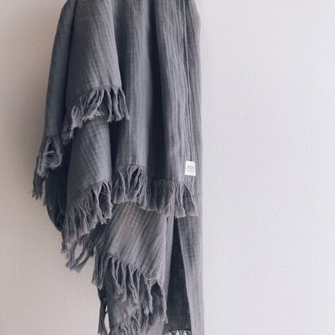 2 Fringe Stole / Elephant