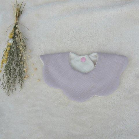 花びらスタイꕤ*.ﾟ　color : ラベンダー　くすみカラー　パステルカラー　出産祝い　ギフト　シンプル　お出かけスタイ　女の子　つけ襟