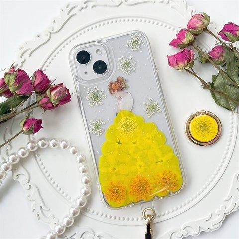 紫陽花、押し花スマホケース、全機種対応、ストラップホルダ一、iFace風、手帳型、iPhone14、iPhone14Pro、iPhone14plus、iPhone13、iPhoneSE2