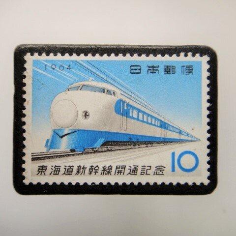 日本 　鉄道 切手ブローチ 3934