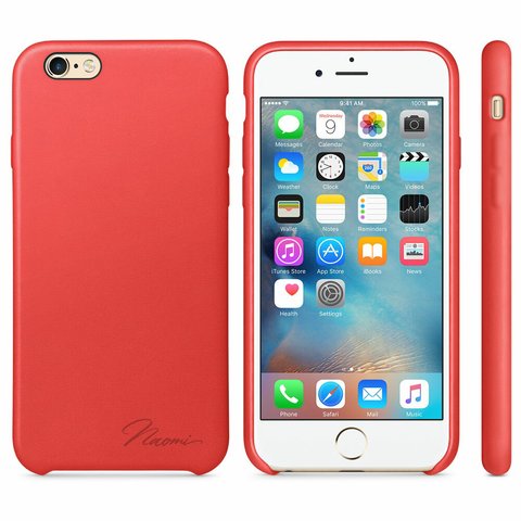 【名入れ無料】レザー 革 iPhone 11 / 11Pro iPhone全機種対応 スマホケース  （赤）