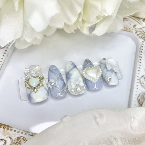 推し活チェック柄nail💎