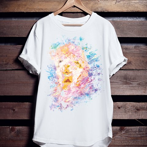 アニマルTシャツ「Alpaca Pastel」