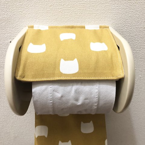 トイレットペーパーカバー（ネコフェイス✖️からし）