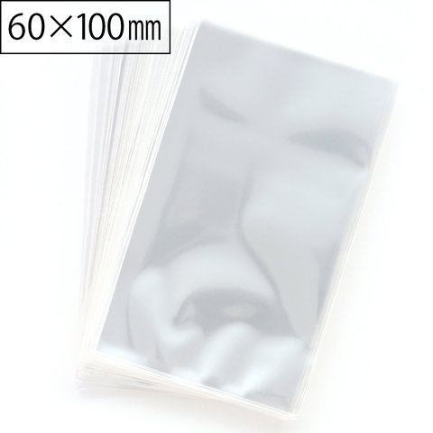 【環境に配慮】日本製 OPP袋 W (幅6㎝×高10㎝) 100枚　テープなし 透明度が高く丈夫