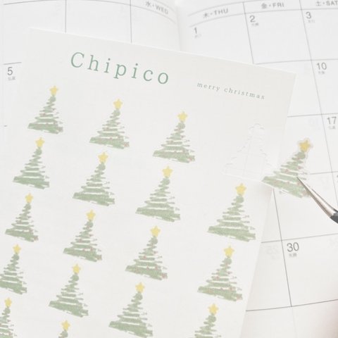 Chipico オリジナル　クリスマスツリーシール