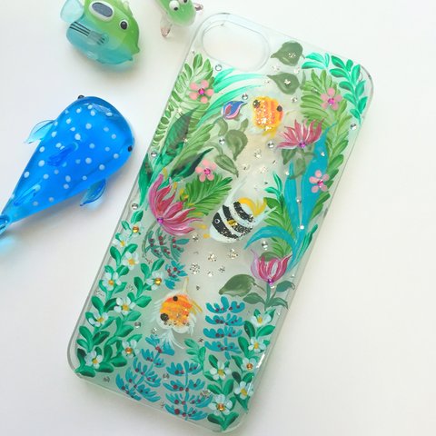 ＊ オーダー作品 ＊  水中花園🐠iPhone5S/SEケース