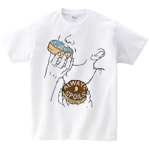 [キッズTシャツ] temptation always spoils diet