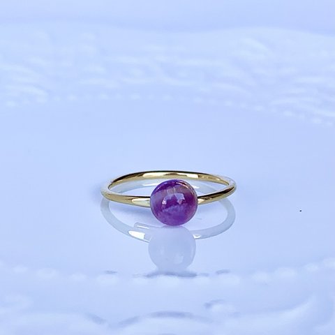 ❇︎ 天然石 ❇︎ ライトアメジストのリング　Minette☆ RING061    ❇︎ フリーサイズ 指輪 ❇︎