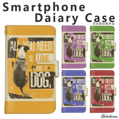 【d-476◎】受注製作 犬 スマホケース 手帳型 アンドロイド アイフォン グーグル ピクセル ケース