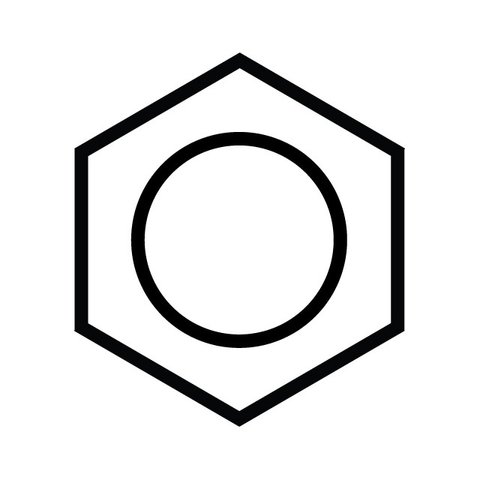 ベンゼン環（1.5重結合） 理系 イラストはんこ