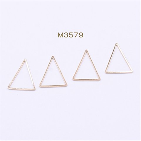 M3579  60個  フレームパーツ 三角形 19×25mm ゴールド  3x【20ヶ】