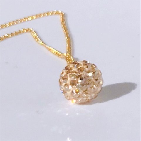 SWAROVSKI (スワロフスキー) パヴェネックレス（ゴールド）