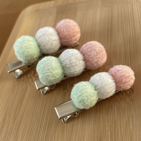 三色団子のヘアクリップ🍡(小)