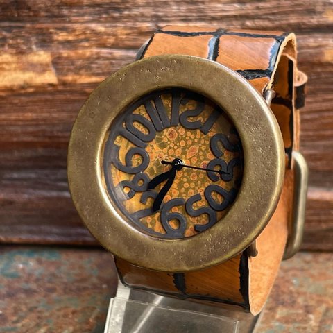 ◆真鍮製　クォーツ式手作り腕時計◆LBQ-3028   