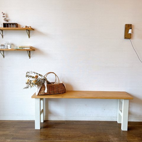bench(W) ‥オーダーメイド‥ for dining and interior_simple