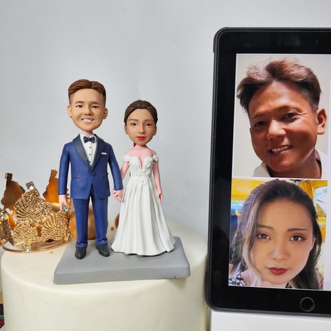 ケーキトッパー オーダーメイド 似顔絵プレゼント フィギュア人形ぬいぐるみ 結婚式祝い 周年記念日 夫婦 カップル 両親 恋人 プレゼント にプレゼント