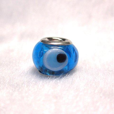 大穴◆チャームビーズ◆【２個】 約10×14mm 約5mm穴 ナザールボンジュウ06-1448