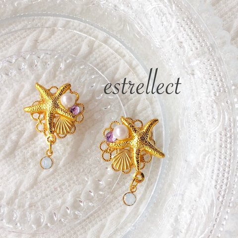 ASTER ドロップ ピアス　イヤリング