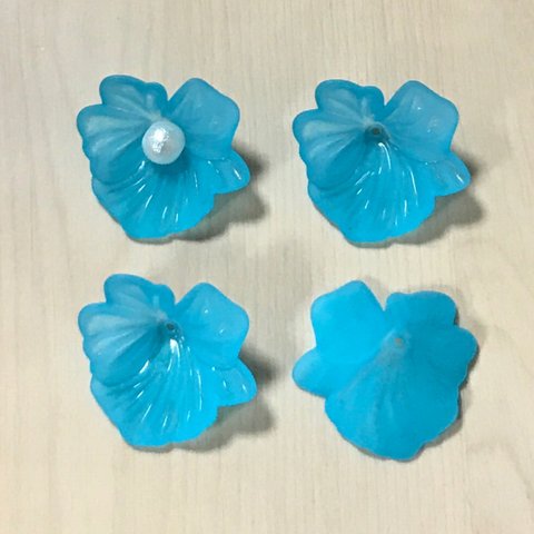 SEABLUE FLOST FLOWER BEADSCAP CABOCHONS PARTS