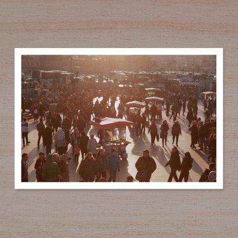 ポストカード No.6 『 Istanbul / Turkey 影が伸びる夕暮れの広場 』2枚セット