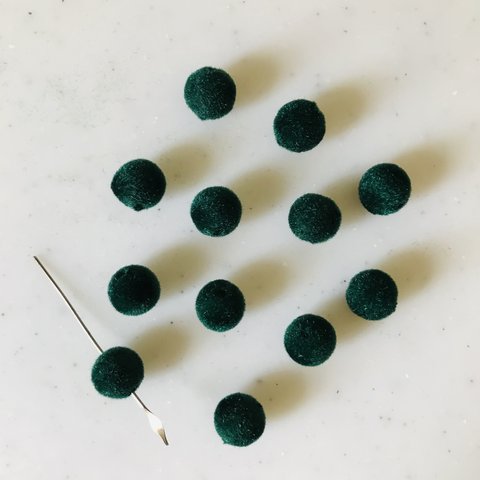 Green Velvet 10mm Beads