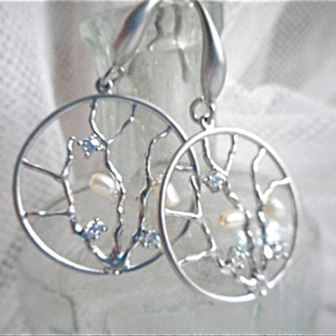 Coral Reef mermaid earrings/silver