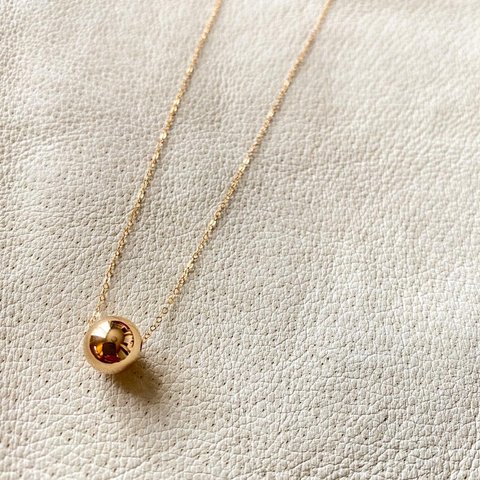 Gold Ball Necklace/14kgf