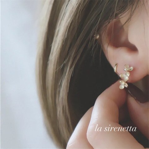 受注製作 ピアス ＊ mituba hoop pierce