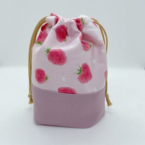 2サイズ 【コップ袋】いちご　イチゴ　苺　ハート　女の子