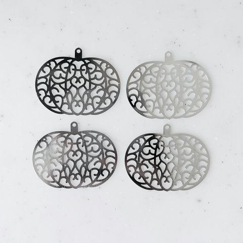 Silver Filigree Pumpkin Pendant Tops