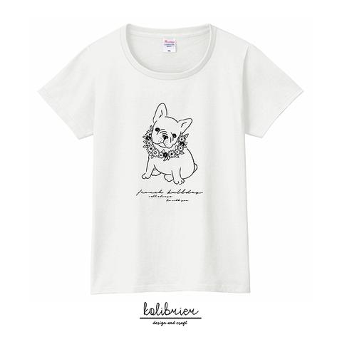 全３色♡お花のレイのフレンチブルドッグTシャツ