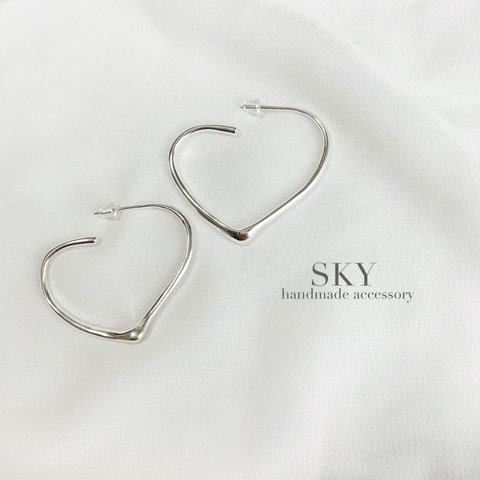 【再販】ハート♡フープピアス