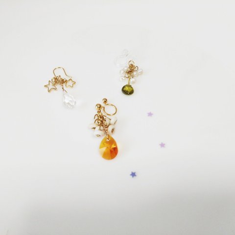 ドロップス💧3種 ピアス イヤリング