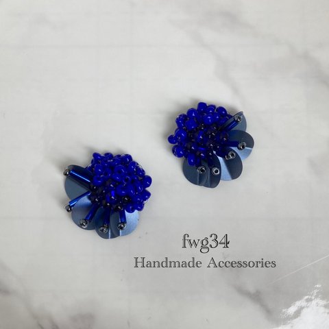 Beads ASOBI deep blue   イヤリング/ピアス