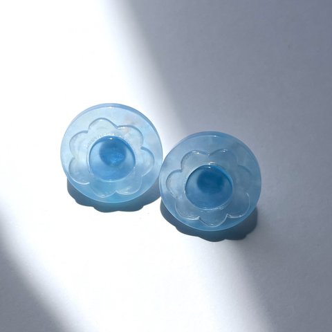 アクリル端材ピアス Blue