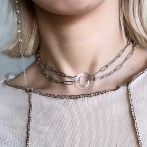 【特集掲載】ring choker necklace silver / gold